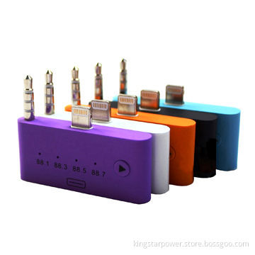 FM Radio Transmitter Car Kit for iPhone 5/5S, 3.5mm Audio Adapter Lightning 8-pin to 30-pin